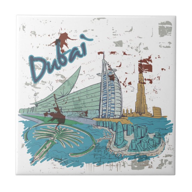 Dubai Fliese (Vorderseite)