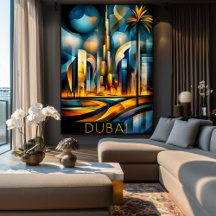 Dubai Futuristic Cubism - Modern Geometric Skyline