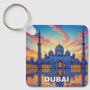 Dubai Grand Mosque UAE Sunset Schlüsselanhänger