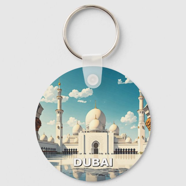 Dubai Grand Mosque VAE Travel Schlüsselanhänger (Vorderseite)