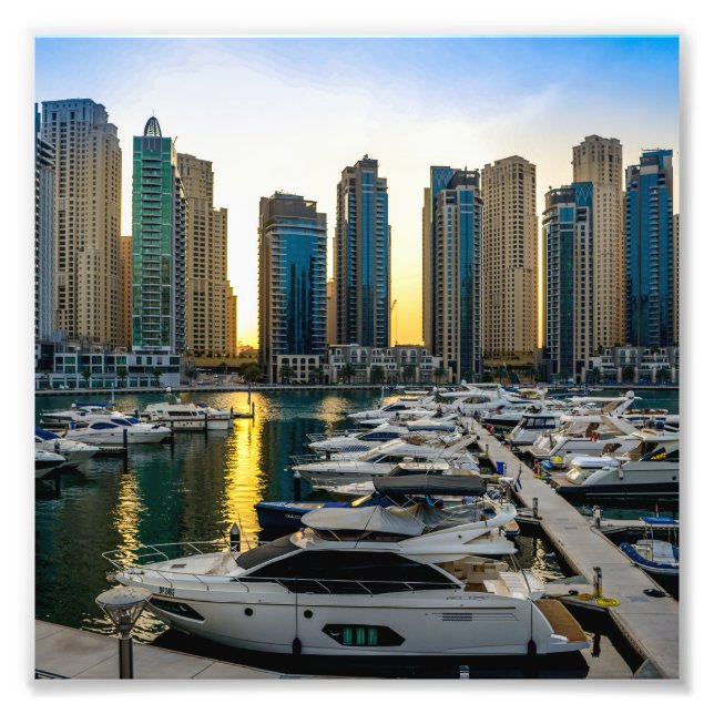 Dubai Hochgebirge Gebäude von Dubai Fotodruck (Vorne)