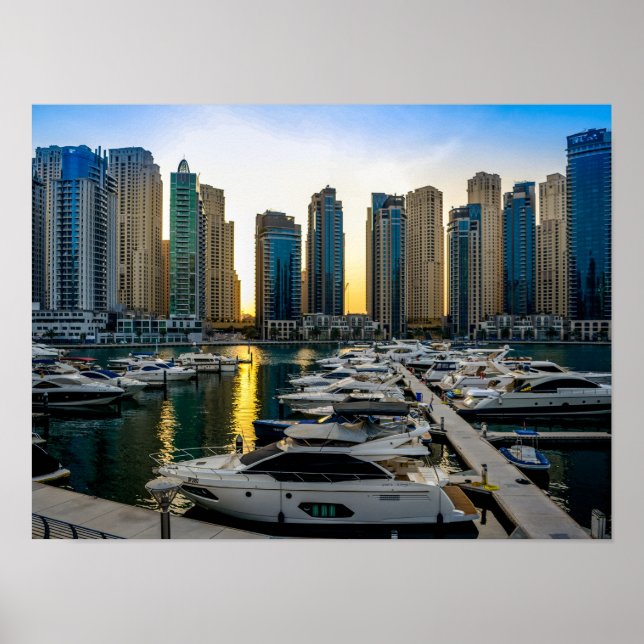Dubai Hochgebirge Gebäude von Dubai Poster (Vorne)
