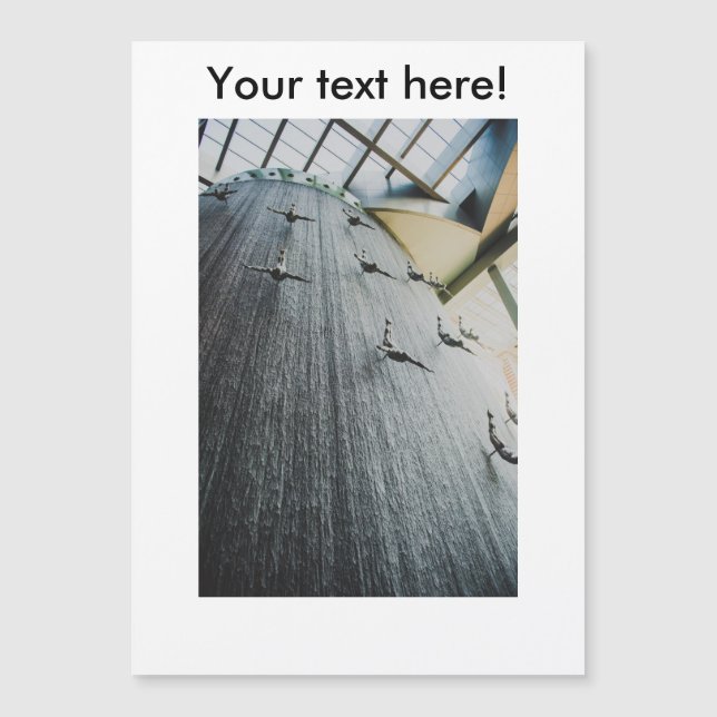 Dubai Mall Wasserstatuen Magnetkarte (Vorderseite)