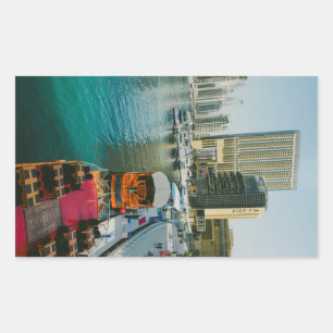 Dubai Marina Pier 7 Rechteckiger Aufkleber