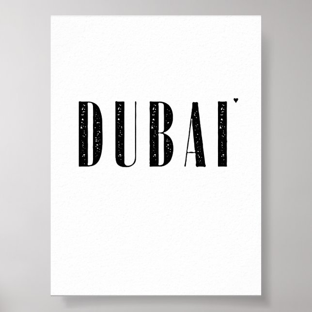 Dubai - minimalistic typography poster (Devant)