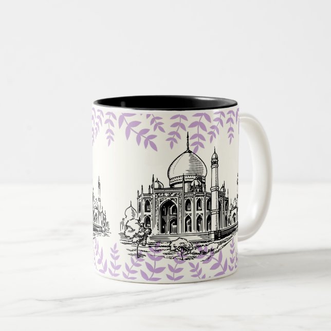 Dubai Moschee: Islamische Architektur Kultur & Gla Zweifarbige Tasse (VorderseiteRechts)