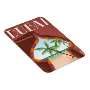 Dubai-Palast-Reiseposter Magnet