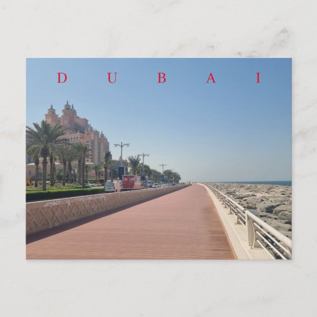Dubai Palm Jumeirah Boardwalk vue carte postale (Devant)