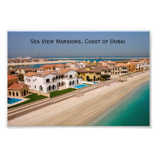 Dubai Real Anwesen Mansions, Küste von Dubai Fotodruck