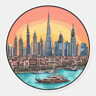 Dubai Skyline Aufkleber Stadt Wolkenkratzer Gesche