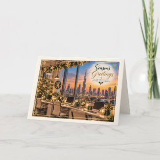 Dubai-Skyline-Büro-Unternehmensweihnachten Karte