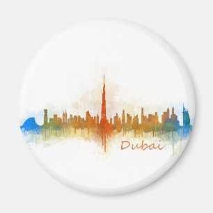 Dubai Skyline Cityscape Emirates v3 Magnet
