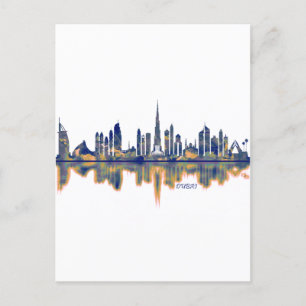 Dubai Skyline Feiertagspostkarte