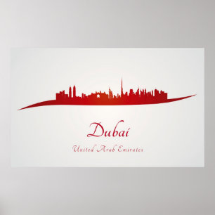 Dubai skyline im Netz Poster
