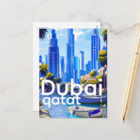 Dubai-Skyline-Karte, Moderne Stadt Landmarken