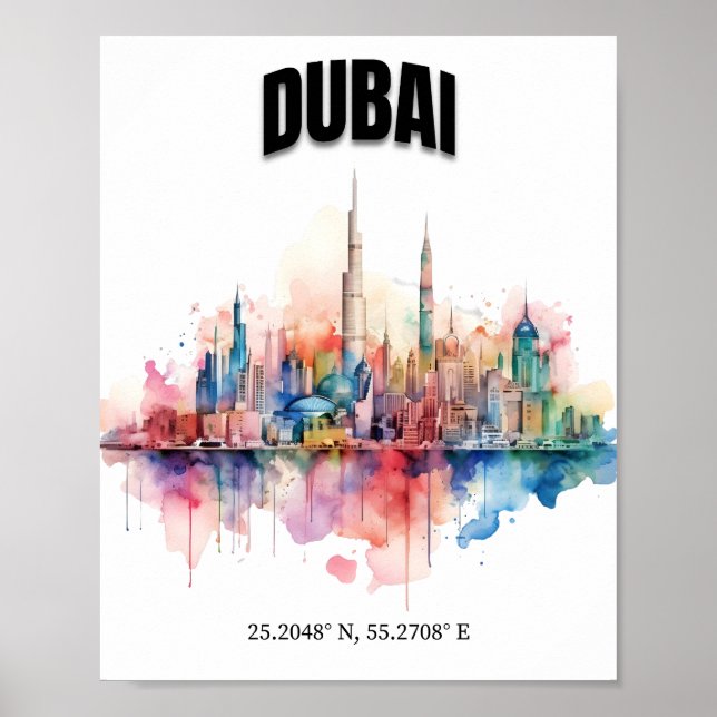 Dubai Skyline Poster (Vorne)