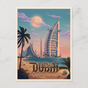 Dubai Strand Skyline Postkarte