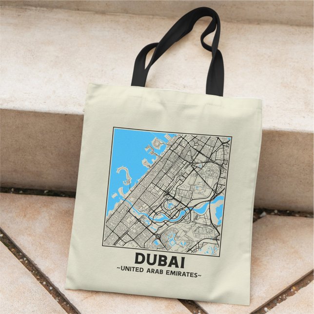 Dubai, UAE City Map Tote Bag (Créateur téléchargé)