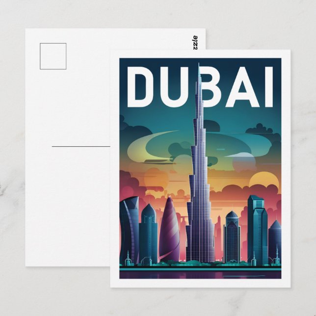 Dubai UAE Famous Travel Place Postkarte (Vorne/Hinten)