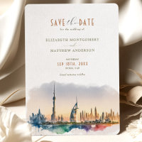 Dubai UAE Save the Date Zieleinladung