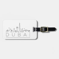 Dubai UAE Skyline Gepäcktag