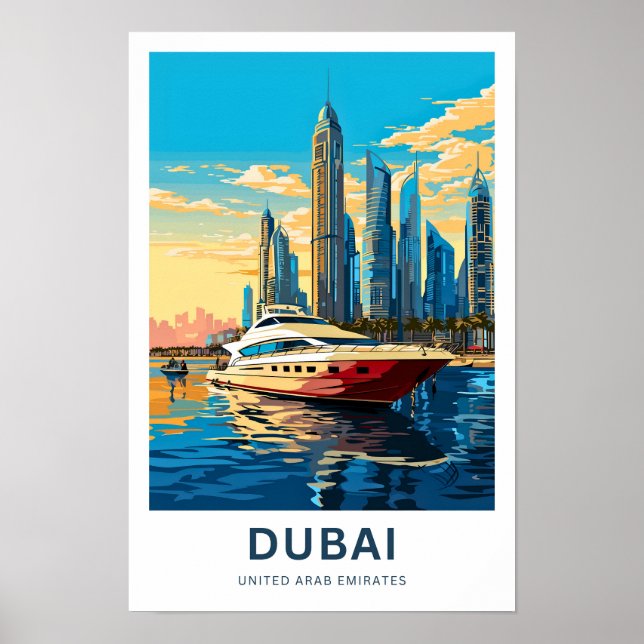 Dubai United Arab Emirates Travel Print Poster (Vorne)