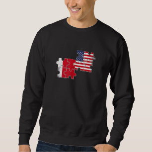 Dubai USA Dubaier Amerikanische Flagge Sweatshirt