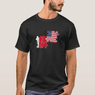Dubai USA Dubaier Amerikanische Flagge T-Shirt