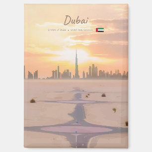 Dubai, Vereinigte Arabische Emirate - Burj Khalifa Magnet