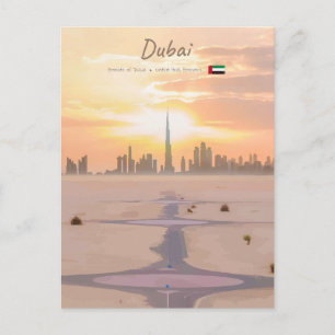 Dubai, Vereinigte Arabische Emirate - Burj Khalifa Postkarte