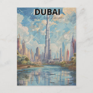 Dubai Vereinigte Arabische Emirate Ein Wasser Dane Postkarte
