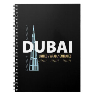 Dubai Vereinigte Arabische Emirate Moderne Skyline Notizblock