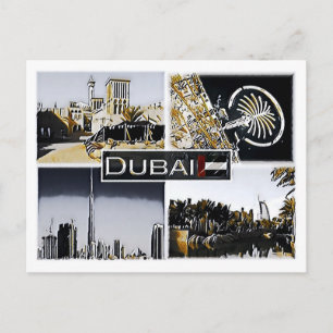 Dubai - Vereinigte Arabische Emirate - Mosaik - Postkarte