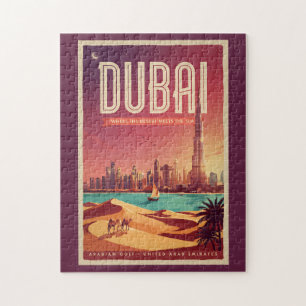 Dubai Vereinigte Arabische Emirate Nacht Skyline I