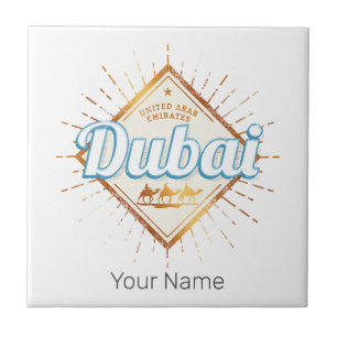 Dubai Vereinigte Arabische Emirate Retro UAE Souve Fliese