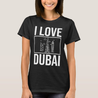 Dubai Vereinigte Arabische Emirate Uae Stadt Skyli T-Shirt