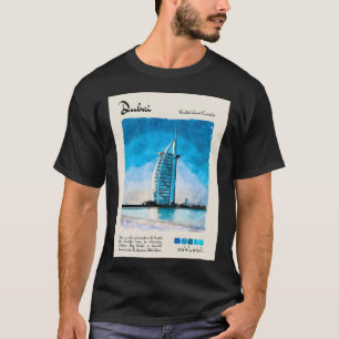 Dubai Vintag Watercolor Travel T-Shirt
