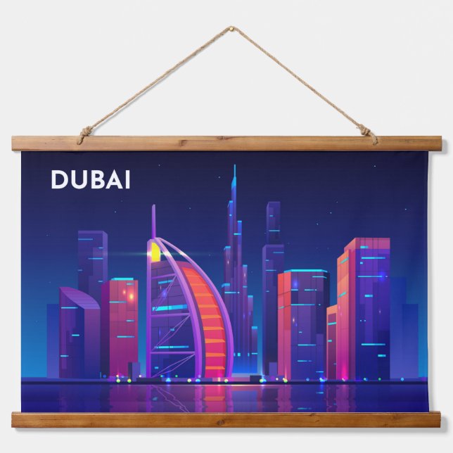 Dubai Wandteppich Mit Holzrahmen (Vorne)