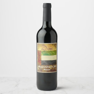 Dubai-Wein-Aufkleber Weinetikett