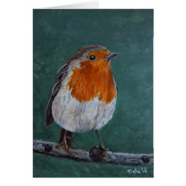 Dubbele kaart Roodborst.