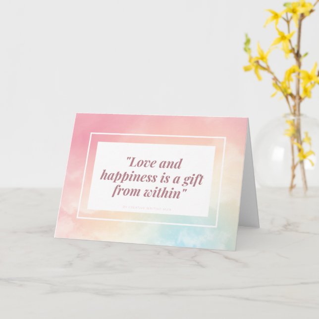 Dubbele wenskaart karte (Gelbe Blume)