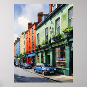 Dublin Aqucolor Art Poster