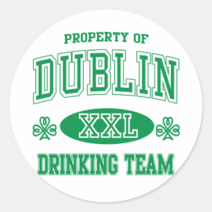 Dublin Drink Team Runder Aufkleber