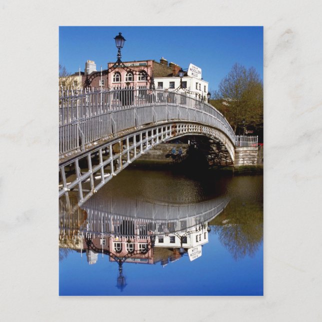 Dublin Halfpenny Bridge Postkarte (Vorderseite)