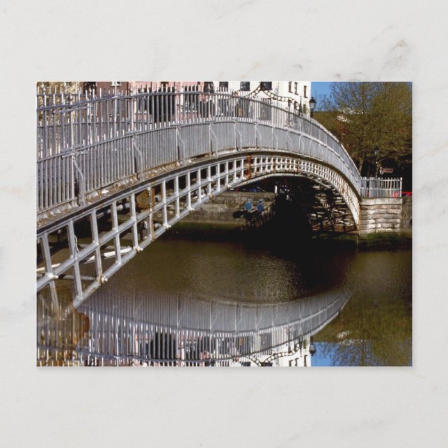 Dublin Halfpenny Bridge Postkarte (Vorderseite)