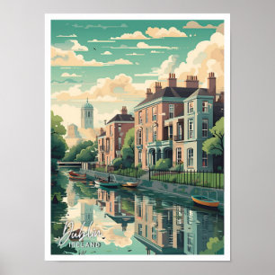 Dublin Ireland Art Travel Place Illustration Poster