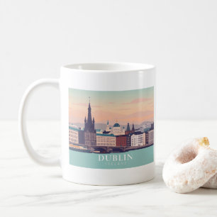 Dublin Ireland Pastel Travel Design Kaffeetasse