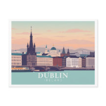 Dublin Ireland Pastel Travel Design