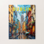 Dublin Ireland Reisen Art Vintag<br><div class="desc">Dublin Retro Vektor Reise Design. Zu den historischen Gebäude des Hauses zählen das Schloss von Dublin,  das im 13. Jahrhundert verabredet wurde,  und die imposante Kathedrale von St. Patrick,  die 1191 gegründet wurde.</div>