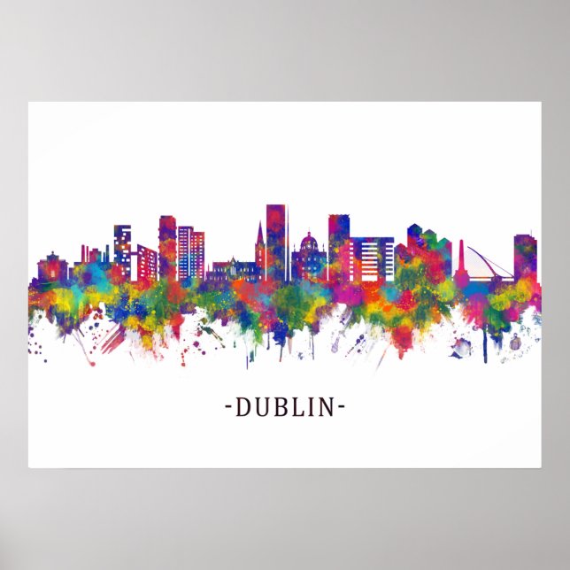 Dublin Ireland Skyline Poster (Vorne)